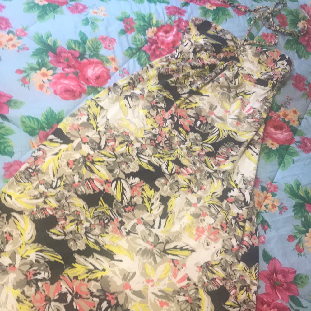 Floral Maxi Halter Dress